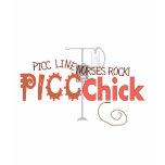 PICC CHICK With IV PUMP Design t-shirts