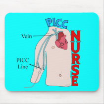 PICC Line Nurse Anatomical  Design Gifts Mouse Pad