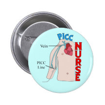 PICC Line Nurse Anatomical  Design Gifts Pin