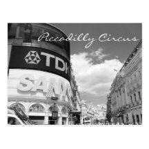 Piccadilly Circus vintage London postcard