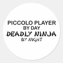 Piccolo Deadly Ninja by Night Round Stickers