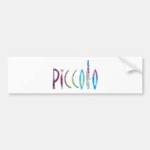 Piccolo Script Bumper Sticker