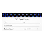 PICK-A-COLOR Dots And Stripes Gift Certificate Rack Card Design