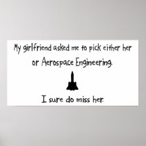 Pick Girlfriend or Aerospace Engineering Posters