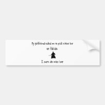 Pick Girlfriend or Aikido Bumper Sticker