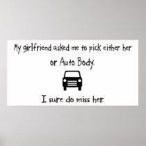 Pick Girlfriend or Auto Body Poster