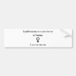 Pick Girlfriend or Feminism Bumper Sticker