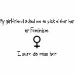 Pick Girlfriend or Feminism photo sculptures