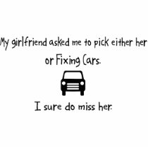 Pick Girlfriend or Fixing Cars Photo Cut Out