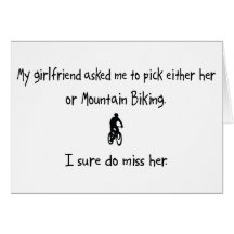 Pick Girlfriend or Mountain Biking Card