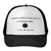 Pick Girlfriend or Paramedic Work Mesh Hat