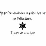 Pick Girlfriend or Police Work photo sculptures