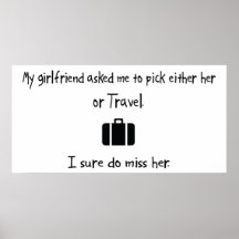 Pick Girlfriend or Travel Print
