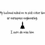 Pick Husband or Aerospace Engineering Acrylic Cut Out