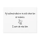 Pick Husband or Avionics Postcard