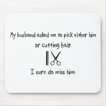 Pick Husband or Cutting Hair Mousepads