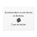 Pick Husband or Electronics Post Card