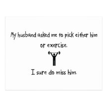 Pick Husband or Exercise Post Card