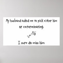 Pick Husband or Exterminating Poster