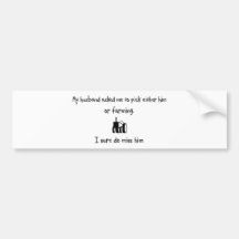 Pick Husband or Farming Bumper Stickers