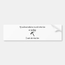 Pick Husband or Geology Bumper Sticker
