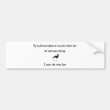 Pick Husband or Harness Racing Bumper Stickers