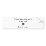 Pick Husband or Library Work bumper stickers