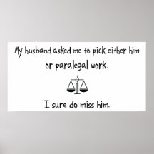 Pick Husband or Paralegal Work Poster
