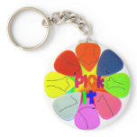 "Pick It" Guitar Picks with Noses keychains