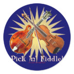 Pick 'n' Fiddle 2 Round Sticker