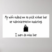 Pick Wife or Administrative Assisting Poster