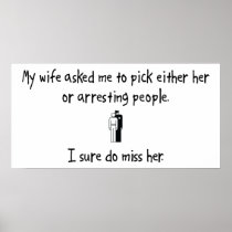 Pick Wife or Arresting People Poster