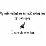 Pick Wife or Bagpipes photo sculptures