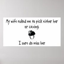 Pick Wife or Caving Poster