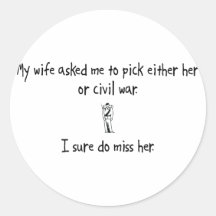 Pick Wife or Civil War Stickers