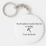 Pick Wife or Geology Key Chains