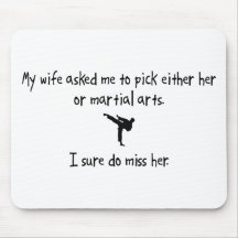 Pick Wife or Martial Arts Mousepad
