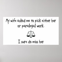 Pick Wife or Paralegal Work Poster