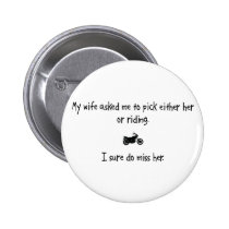 Pick Wife or Riding buttons