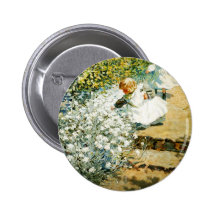 Picking Flowers Button