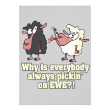 picking on EWE black sheep humour Personalised Invitation