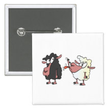 picking on the black sheep cartoon button