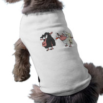 picking on the black sheep cartoon doggie t shirt