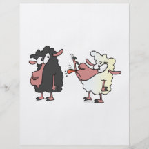 picking on the black sheep cartoon flyer design