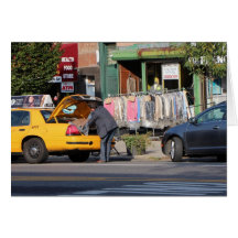 Picking up Dry Cleaning-Brooklyn Streets Greeting Card