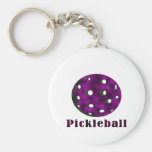 pickleball clouded purple text n ball .png key chain