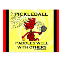 Pickleball Paddles Well With Others Post Cards