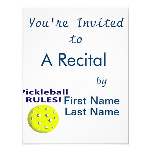 pickleball rules blue text version personalized invites