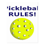 pickleball rules blue text version post cards