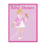 Pickles & Ice Cream Baby Shower Post Card postcards
